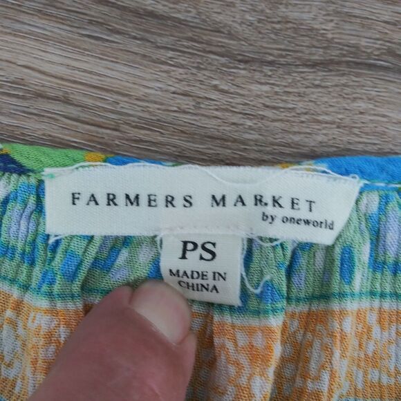 Farmers Market by oneworld Shirt Womens Size PS Floral Tassels Pullover Blouse - Picture 4 of 6